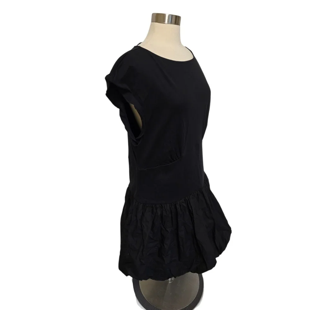 J.‎ Crew Bubble Hem Mini Dress Size 2X Solid Black